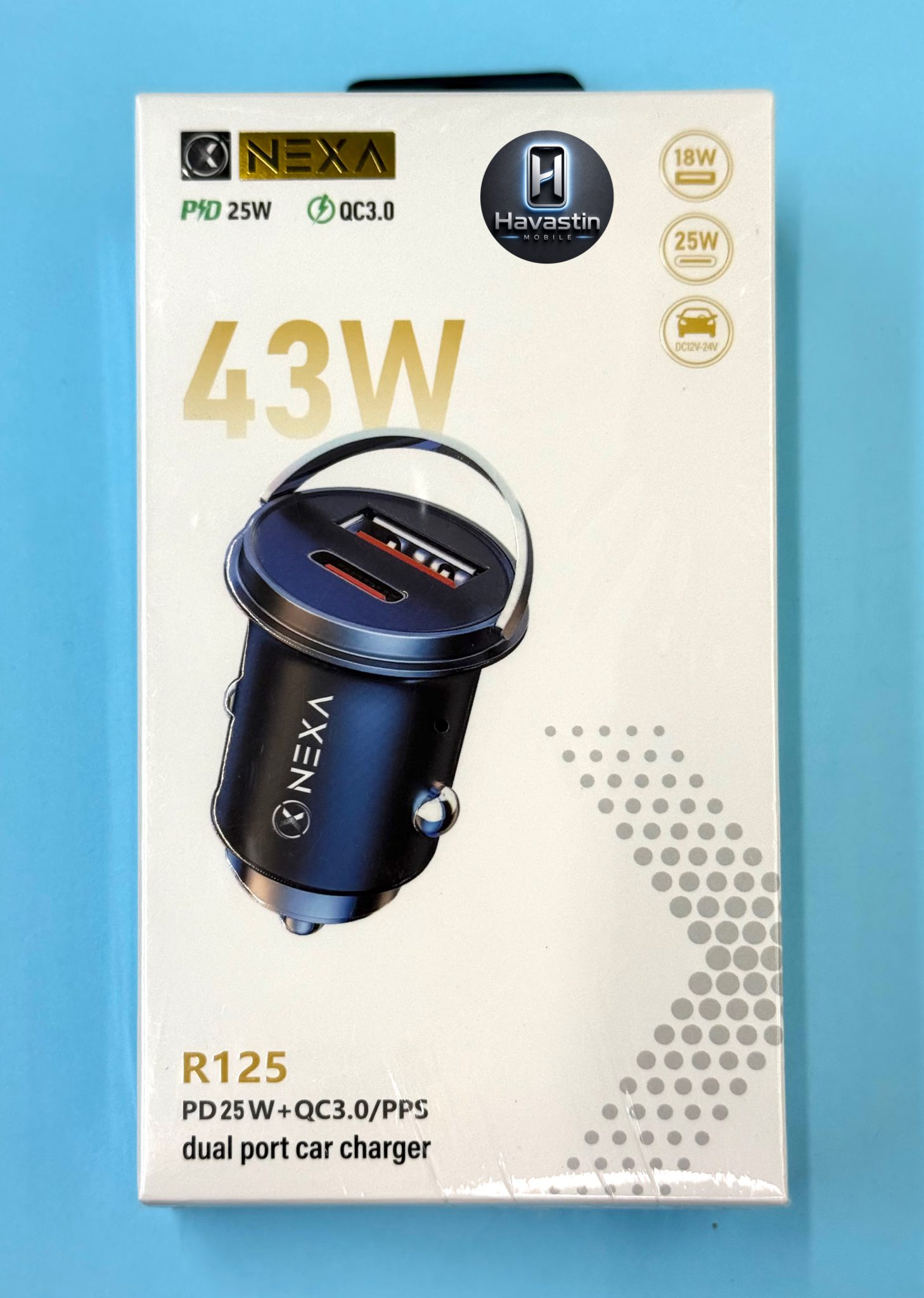 شارژر فندکی 43 وات نکسا مدل R125