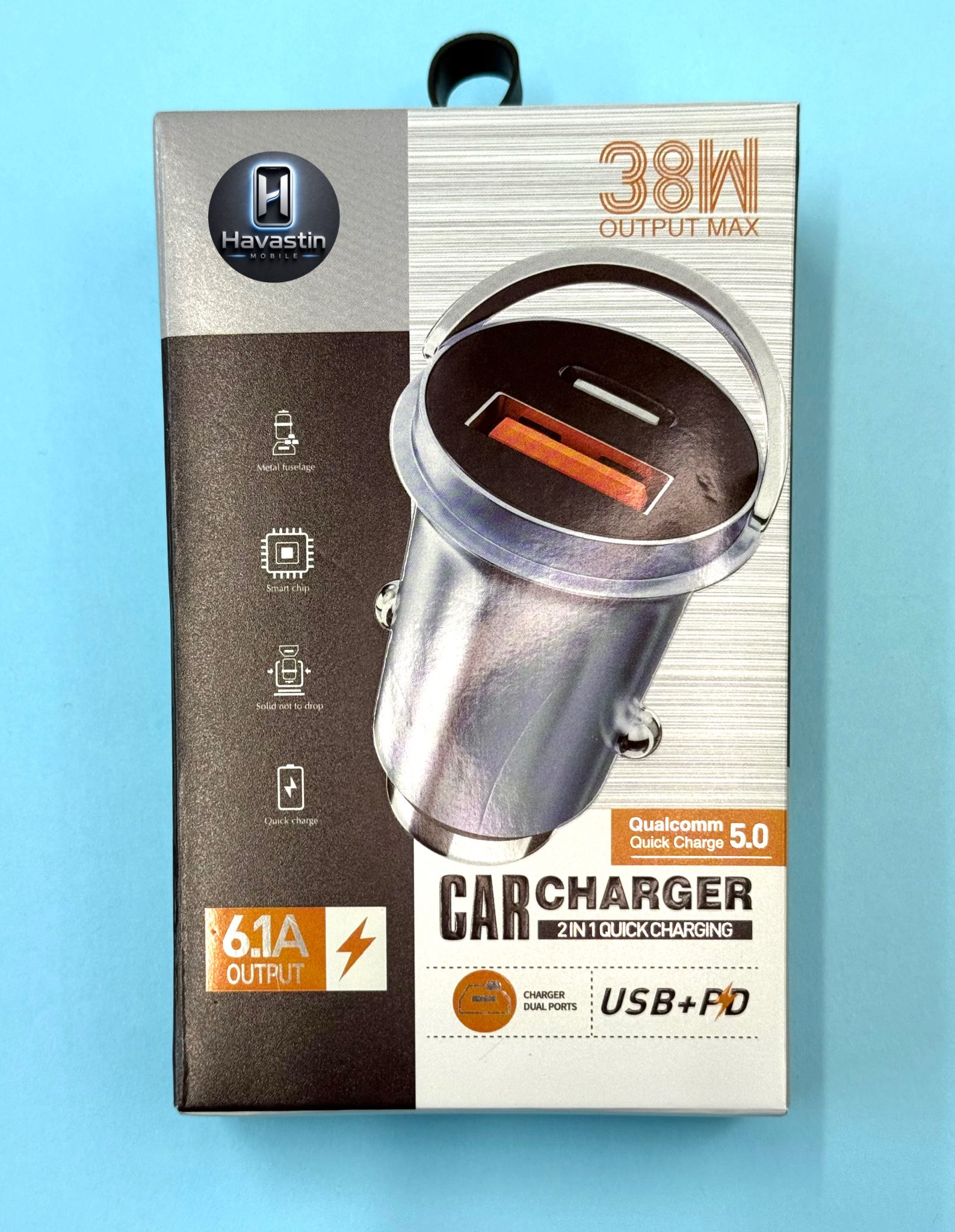 شارژر فندکی 38 واتUSB+ PD