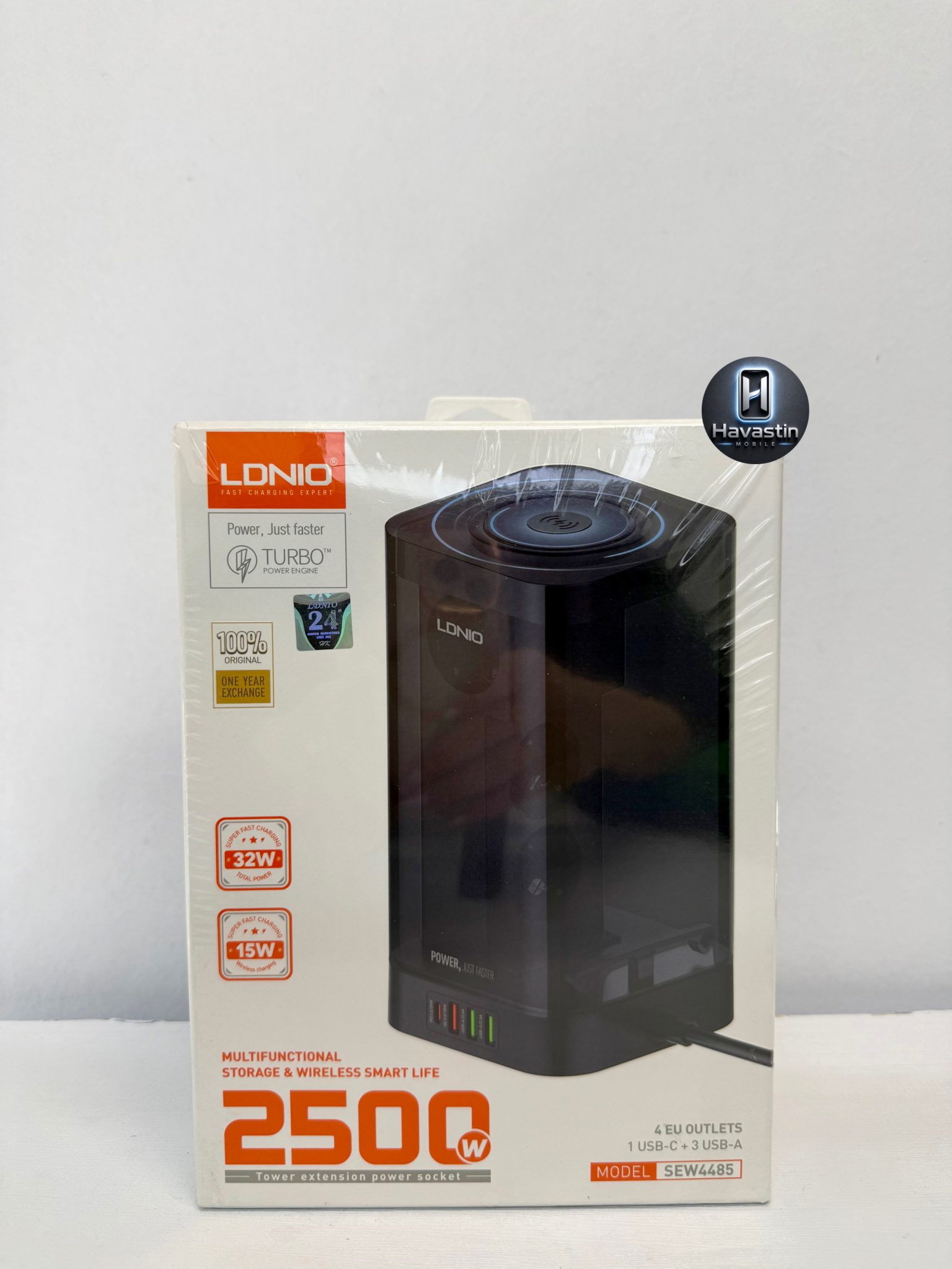 چند راهی برق 2500 وات الدینیوLDNIO SKW4485